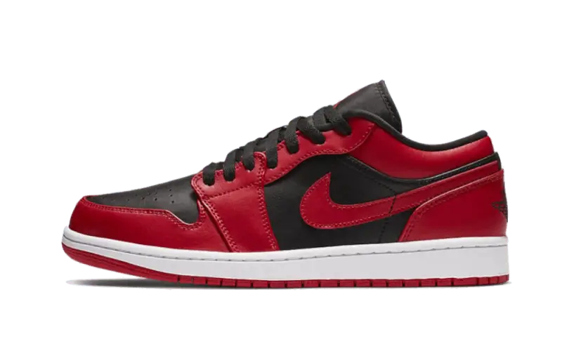 Air Jordan 1 Low Reverse Bred Pebbled Swoosh