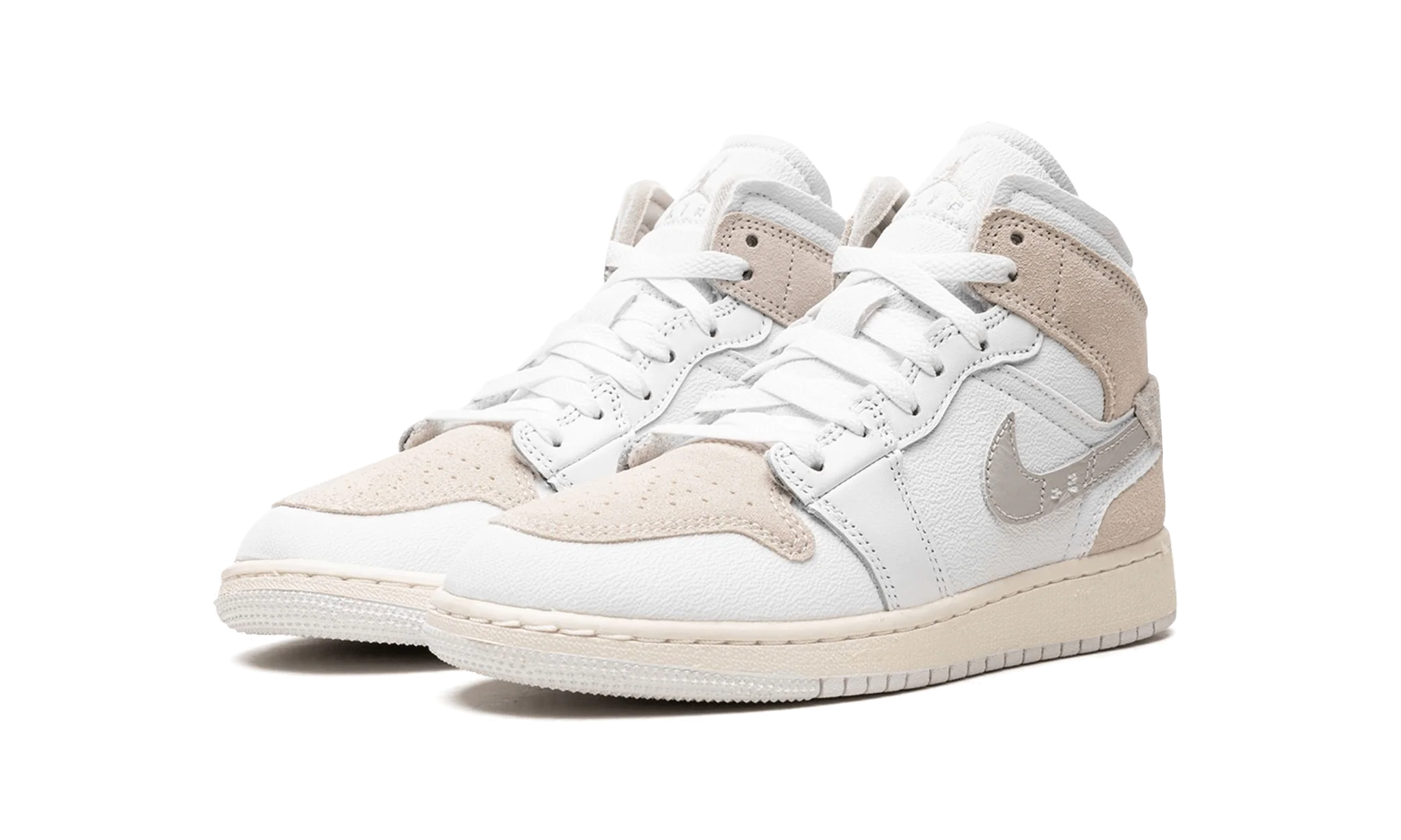 Air Jordan 1 Mid SE Craft Inside Out White Grey - Image 2
