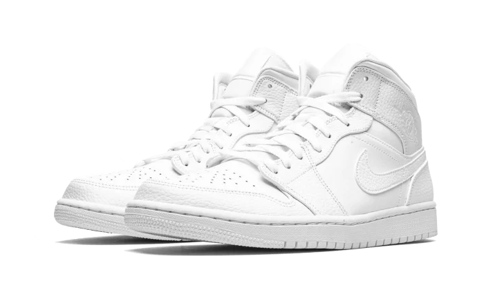 Air Jordan 1 Mid Triple White (2020) - Image 2