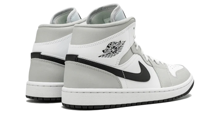 Air Jordan 1 Mid White Light Smoke Grey - Image 3