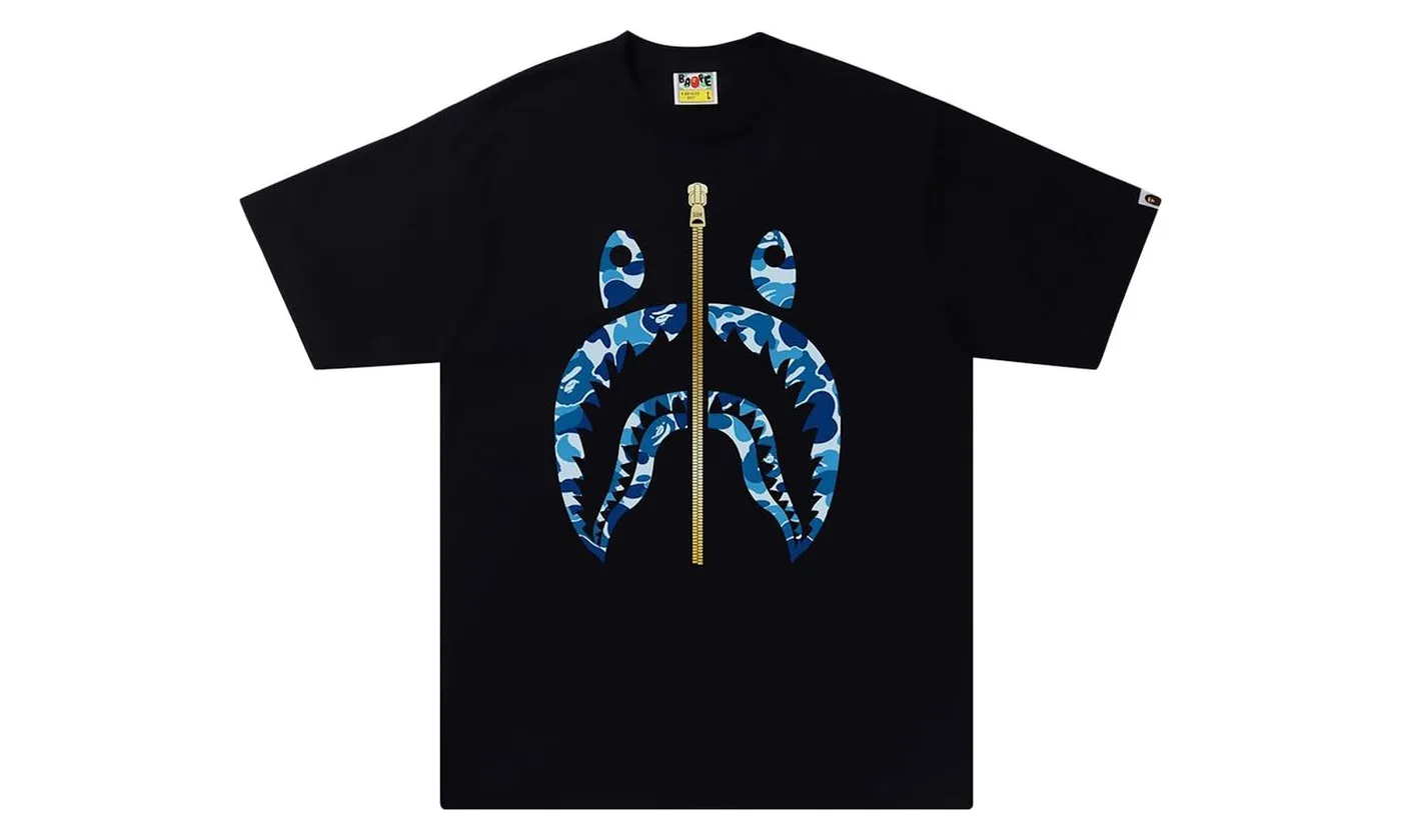BAPE ABC Camo Shark Tee Black/Blue (SS22)