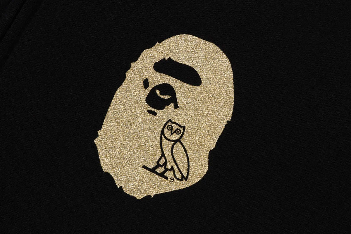 BAPE x OVO Shark Full Zip Hoodie Black - Image 3
