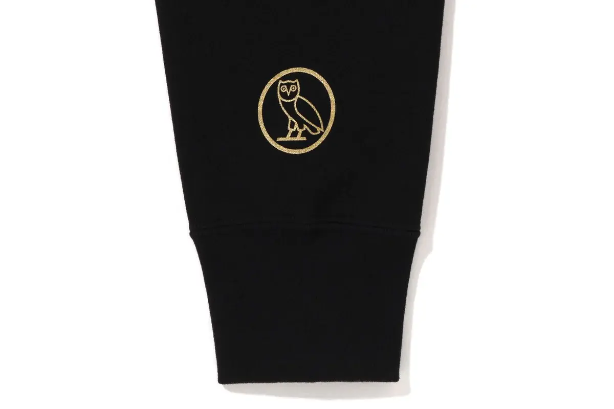 BAPE x OVO Shark Full Zip Hoodie Black - Image 4