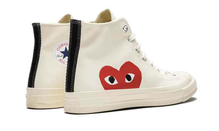 Comme des Garçons x Converse Chuck Taylor All-Star 70s Hi CDG PLAY White - Image 3