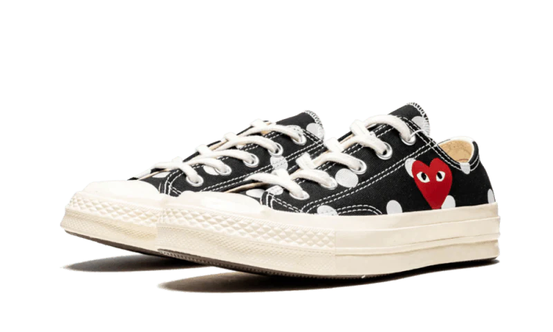 Comme des Garçons x Converse Chuck Taylor All-Star 70s Ox CDG PLAY Polka Dot Black - Image 2