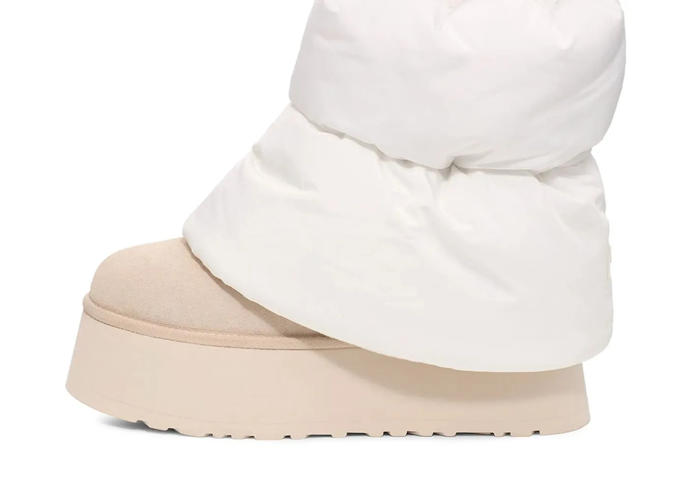 UGG Classic Mini Dipper Puffer Boot White Ceramic