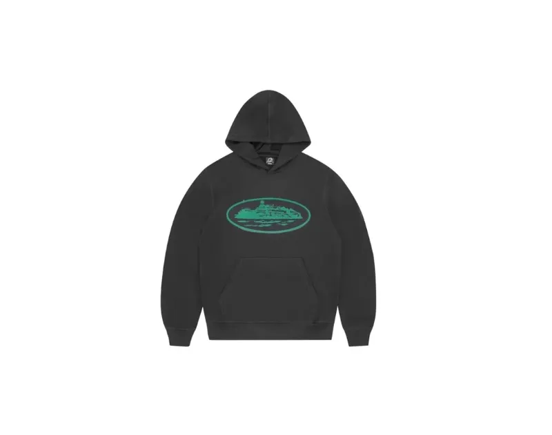 Corteiz Alcatraz Hoodie Black Green