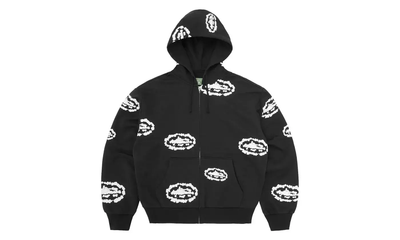 Corteiz x Denim Tears Island Wreath Zip Hoodie Black