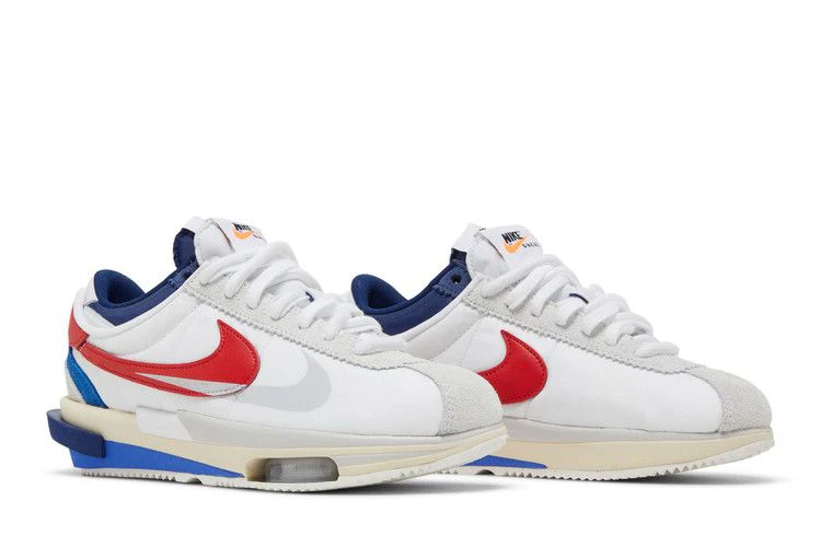 Nike Cortez 4.0 Sacai White University Red Blue - Image 2