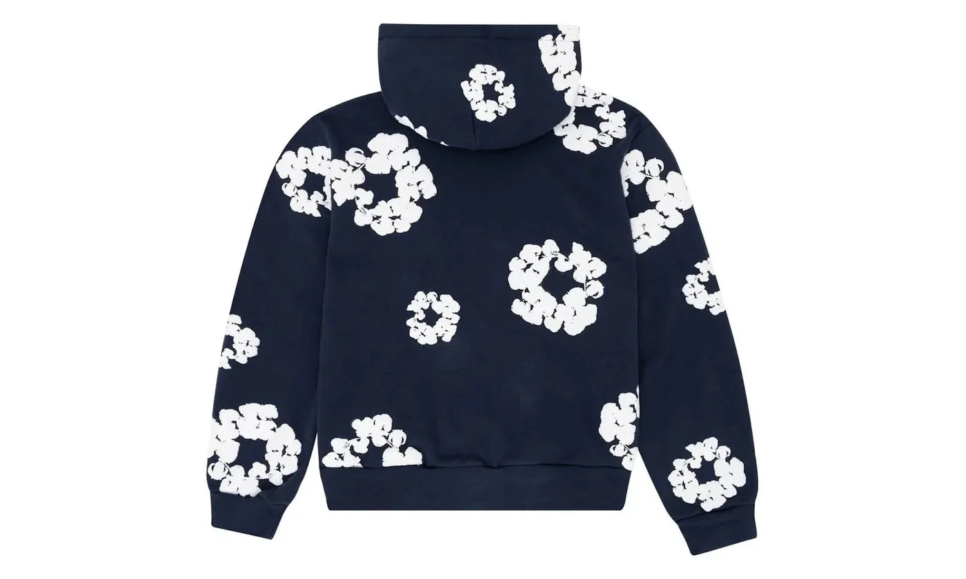 Denim Tears Cotton Wreath Sweatshirt Navy - Image 2
