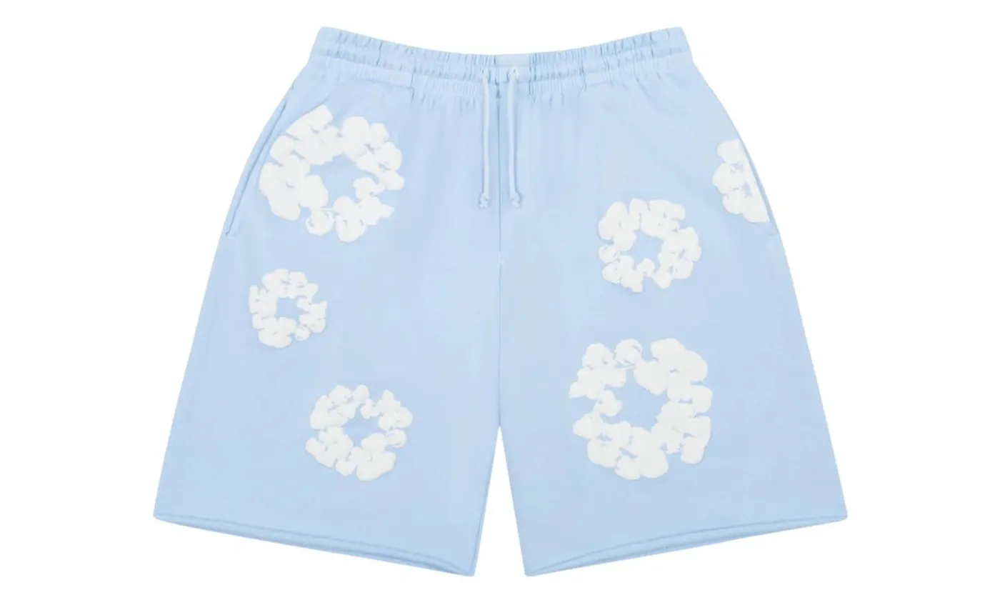 Denim Tears The Cotton Wreath Sweatshorts Powder Blue