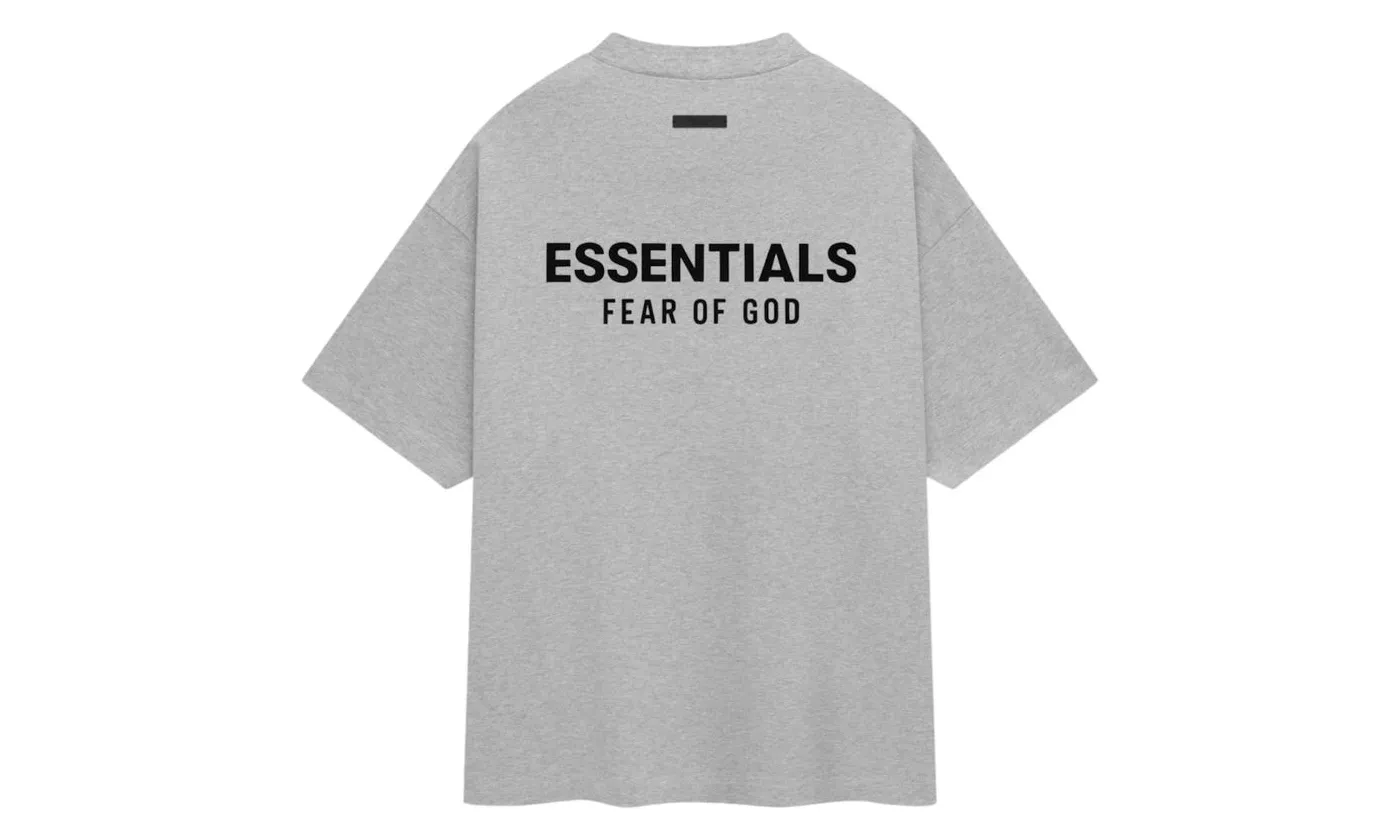 Fear of God Essentials Jersey Crewneck T-Shirt Light Heather Gray - Image 2