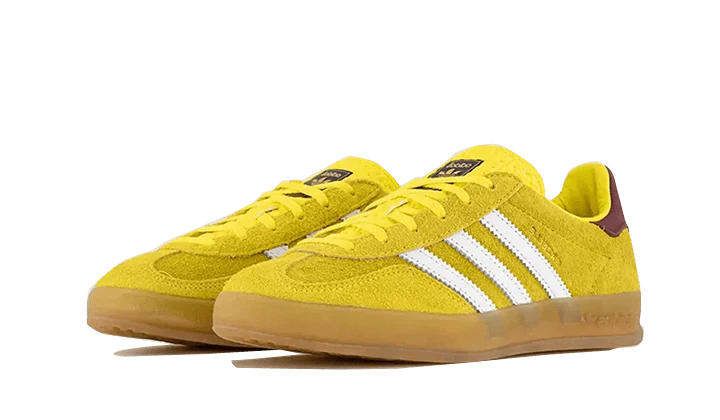 adidas Gazelle Indoor Bright Yellow Burgundy - Image 2
