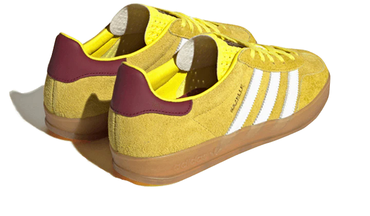 adidas Gazelle Indoor Bright Yellow Burgundy - Image 3