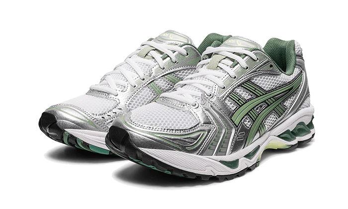 Asics Gel-Kayano 14 White Pure Silver Slate Grey Sage - Image 2