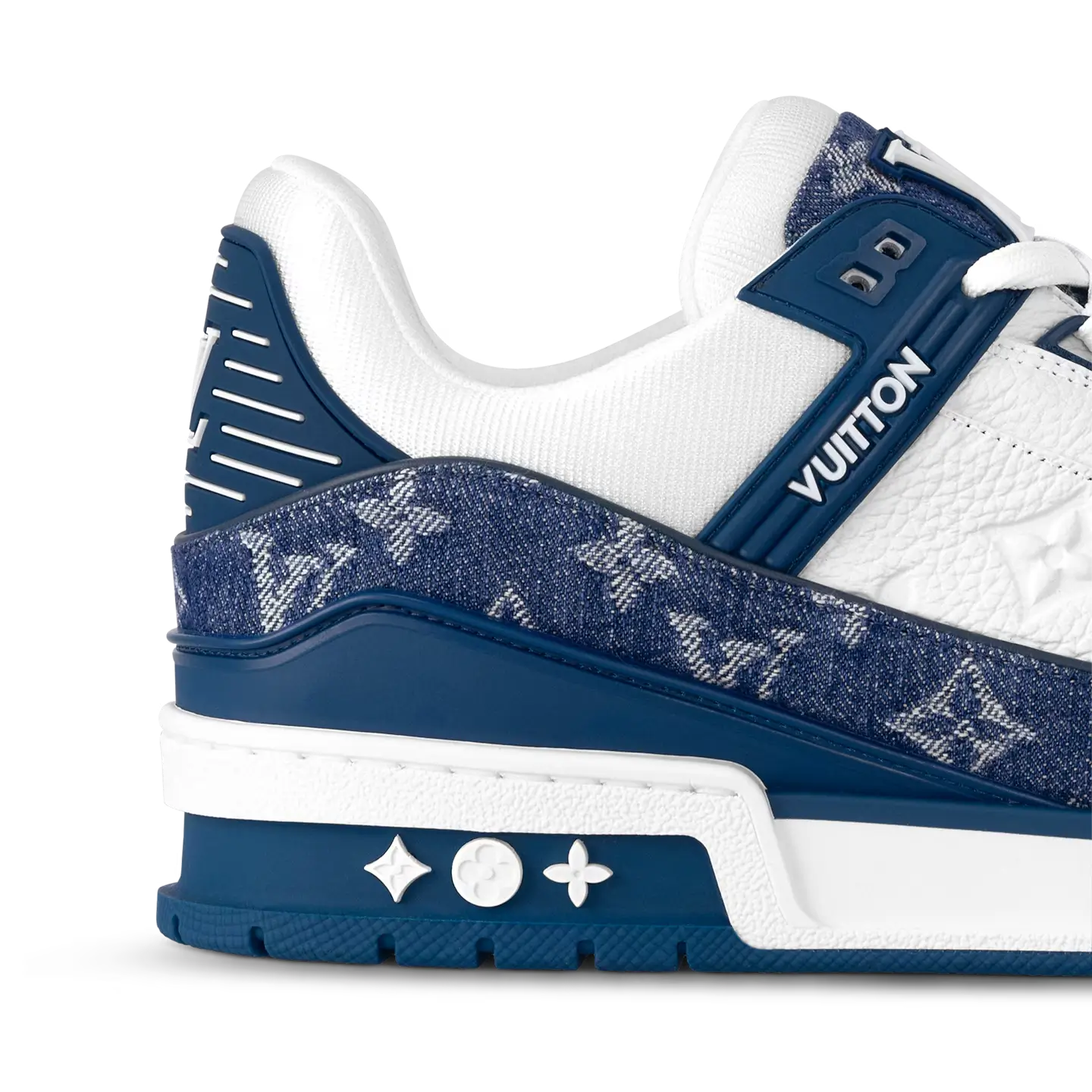 Louis Vuitton LV Trainer Monogram Denim White Blue - Image 4