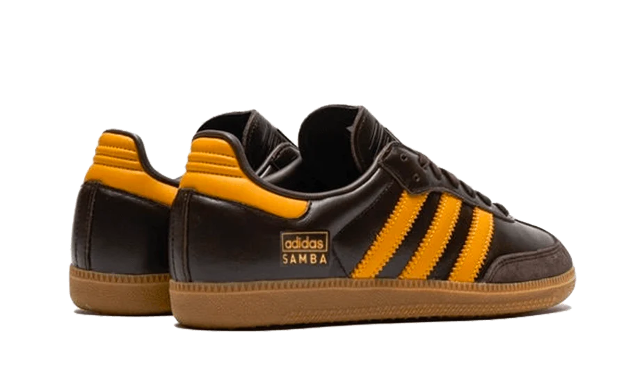 adidas Samba OG Dark Brown Yellow - Image 3