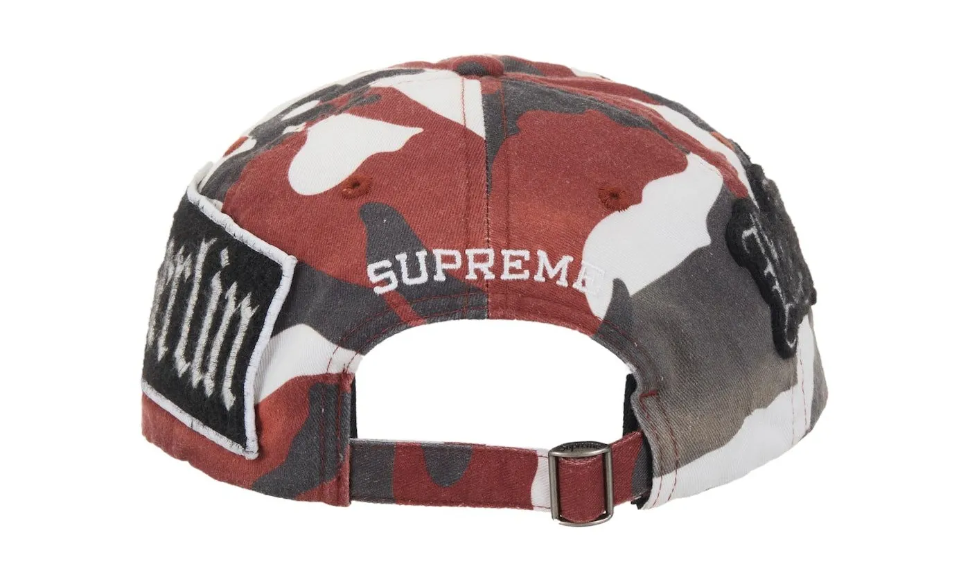 Supreme City Patches 6-Panel Hat Red Camo - Image 3