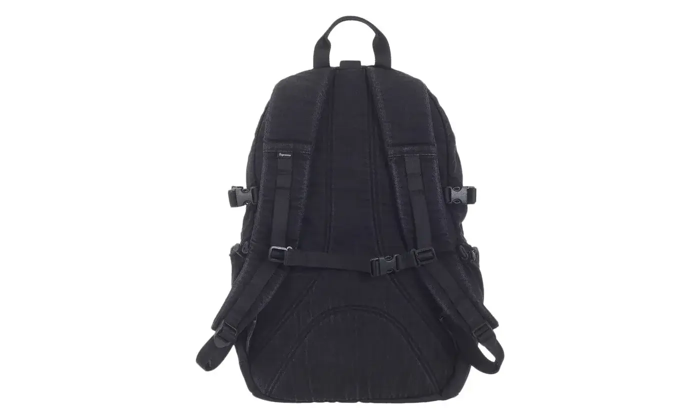 Supreme Denim Backpack Black - Image 4