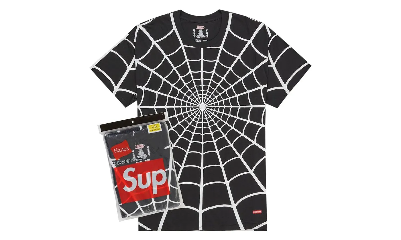 Supreme Hanes Spider-Man Tagless Tees Black
