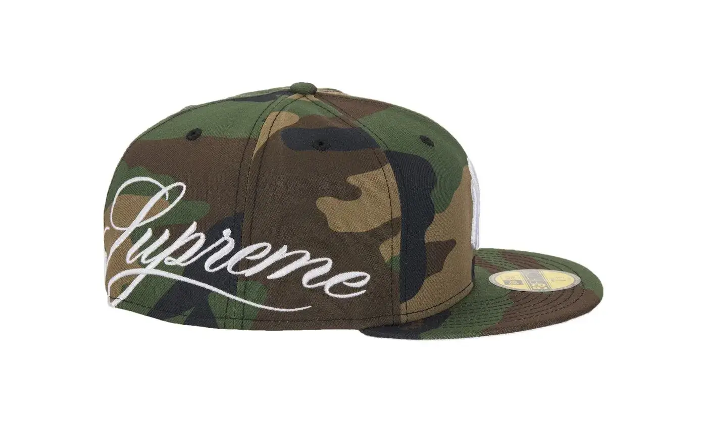 Supreme New York Yankees New Era 59Fifty Fitted Hat Woodland Camo - Image 3