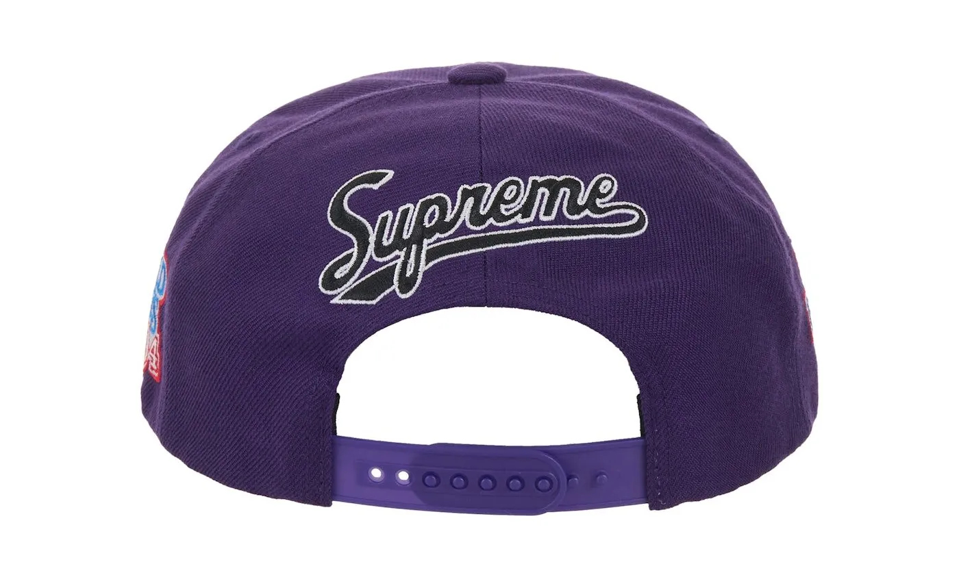 Supreme World Famous S Logo 6-Panel Hat Purple - Image 2