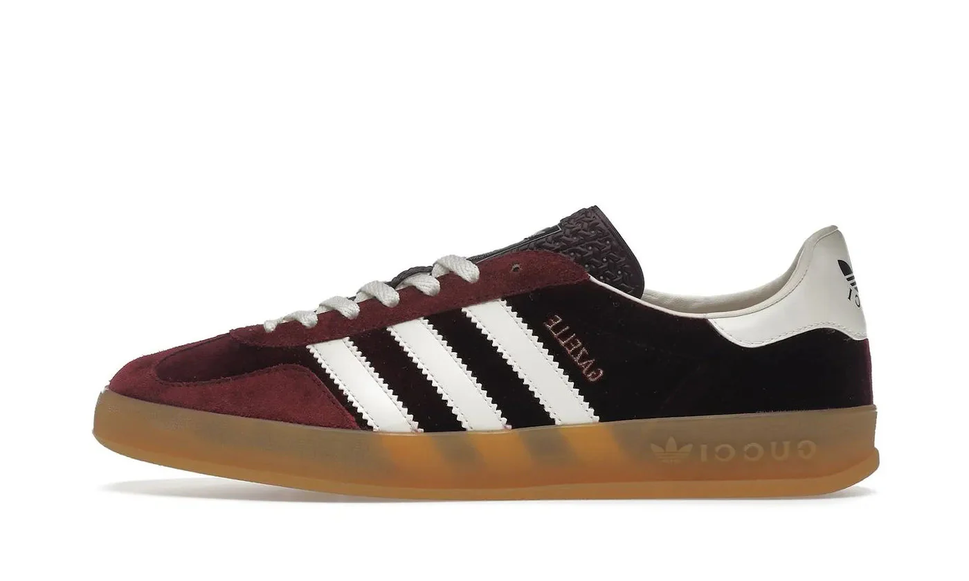 Gucci x adidas Gazelle Burgundy Velvet
